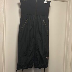 Adidas Black Capris with Zipper Details